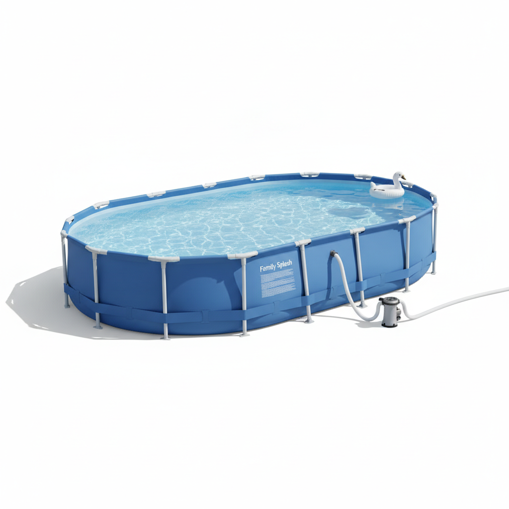 'Family Splash' 20ft Oval Frame Pool Set