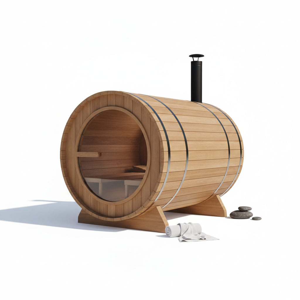 ThermaSauna 'Bergen' 6-Person Outdoor Barrel Sauna